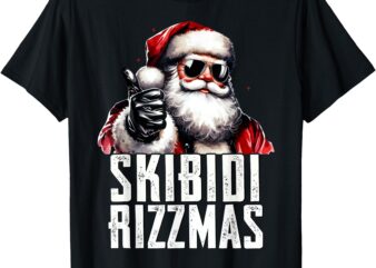 Skibidi Rizzmas Christmas Rizz Santa Claus Charisma Kid Cool T-Shirt