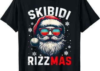 Skibidi Rizzmas Christmas Rizz Santa Claus Charisma Xmas Kid T-Shirt