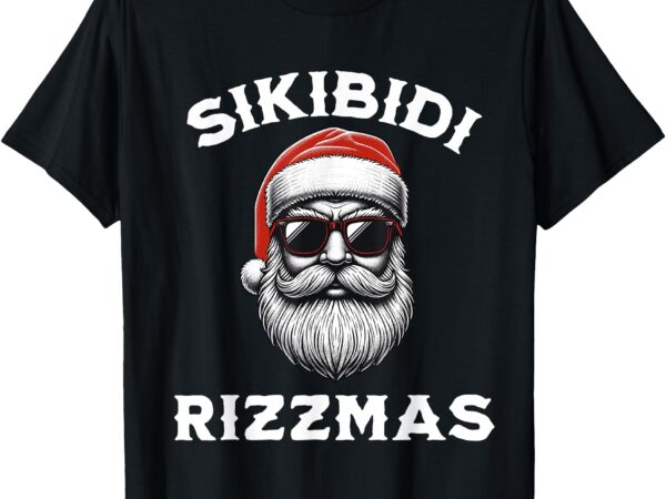 Skibidi rizzmas christmas rizz teen boys kids men santa t-shirt