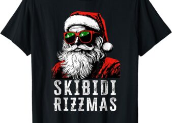 Skibidi Rizzmas Christmas Santa Claus Merry Rizz Mas Sigmas T-Shirt