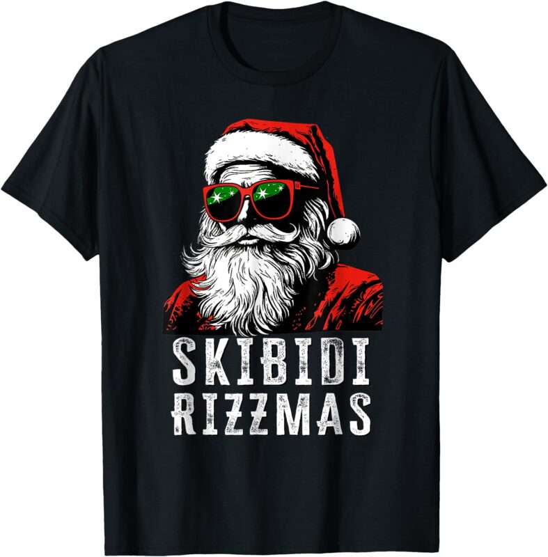 Skibidi Rizzmas Christmas Santa Claus Merry Rizz Mas Sigmas T-Shirt