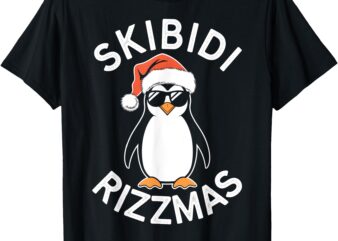 Skibidi Rizzmas Funny Christmas Christmas Season Penguin T-Shirt