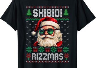 Skibidi Rizzmas Funny Gen Alpha Slang Christmas T-Shirt