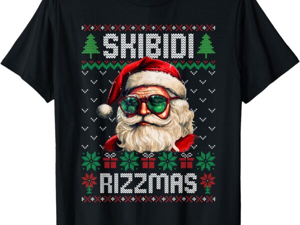 Skibidi rizzmas funny gen alpha slang christmas t-shirt