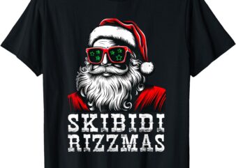 Skibidi Rizzmas Vintage Merry Christmas Santa Sigmas Rizzmas T-Shirt