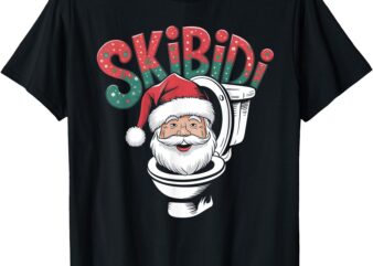 Skibidi Santa Matching Christmas Funny Alpha Meme Retro Xmas T-Shirt