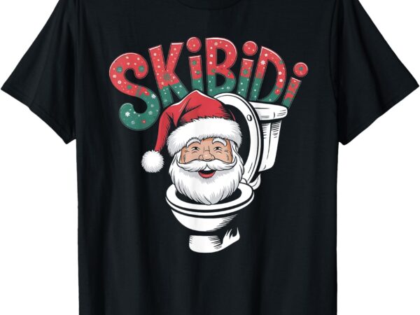 Skibidi santa matching christmas funny alpha meme retro xmas t-shirt