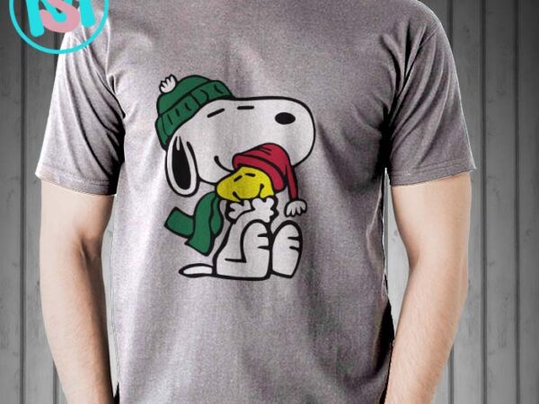 Snoopy and woodstock winter christmas svg, merry christmas svg, xmas svg t shirt template vector