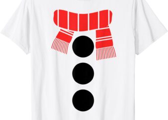 Snowman Shirt Adult Kids Men Women White Snowman Costume T-Shirt