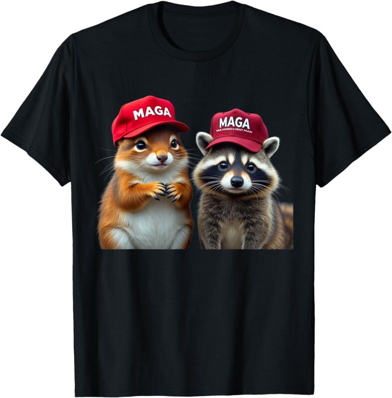 Social Media Star Peanut The Squirrel & Fred the Raccoon T-Shirt