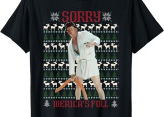 Sorry Merica’s Full Funny Trump Ugly Christmas T-Shirt