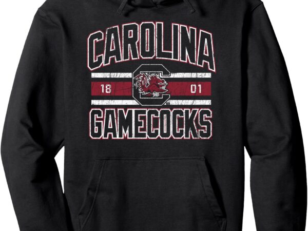 South carolina gamecocks vintage stripe officially licensed pullover hoodie t shirt template vector