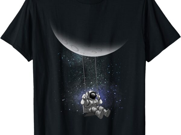 Space themed for men women outer space moon galaxy astronaut t-shirt