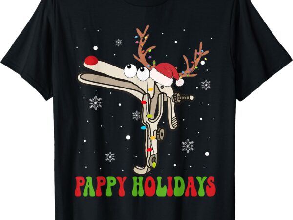 Speculum reindeer pappy holidays gynecologist christmas t-shirt