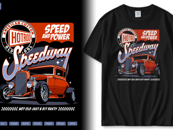 Hotrod speedway graphic t shirt