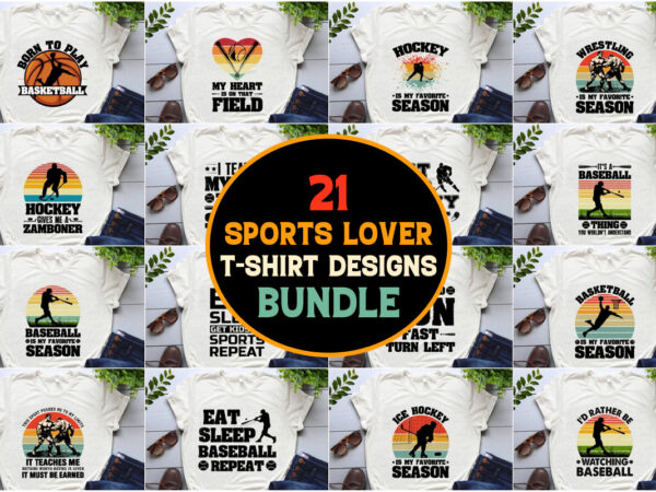 Sports lover t-shirt design bundle