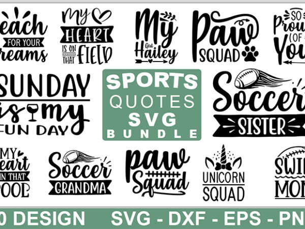 Sports svg bundle t shirt template vector