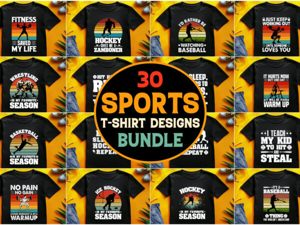 Sports t-shirt design bundle