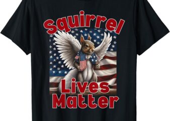 Squirrel Lives Matter P’Nut Trump Squirrel American Flag T-Shirt