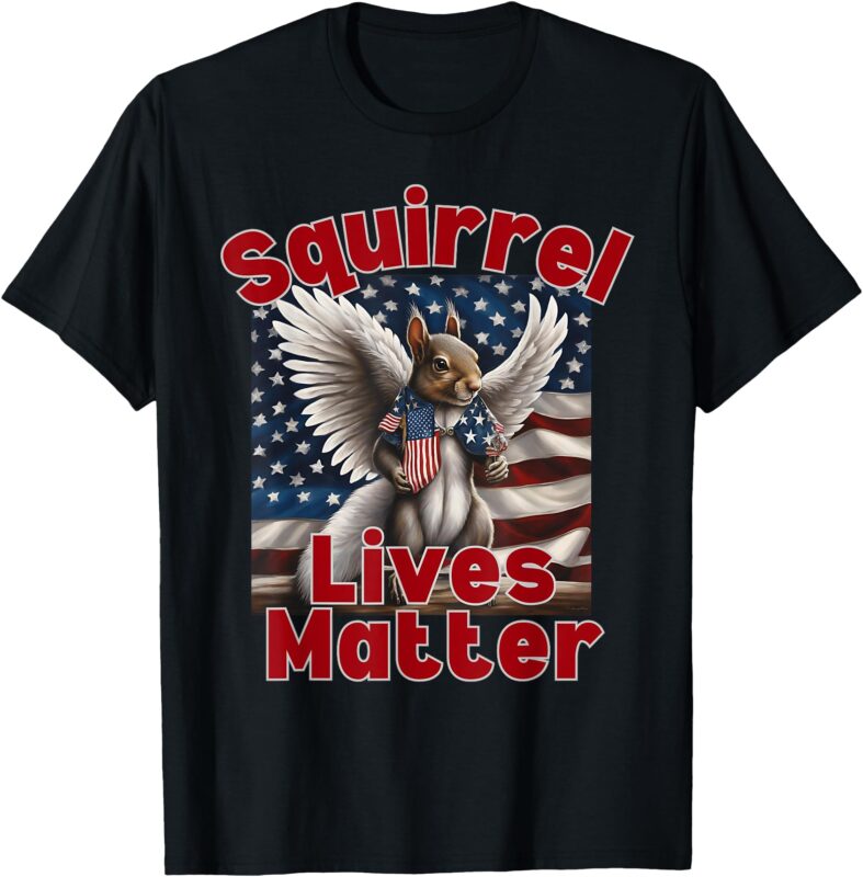 Squirrel Lives Matter P’Nut Trump Squirrel American Flag T-Shirt