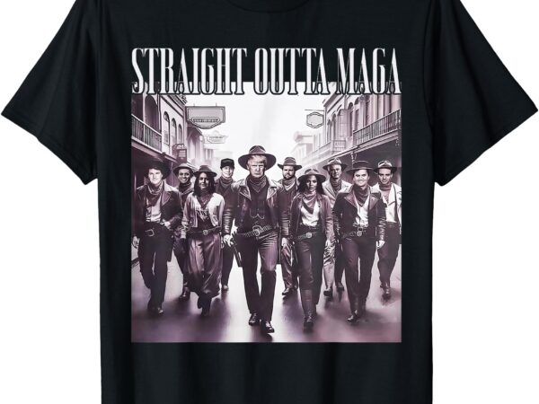 Straight outta maga funny trump 2024 t-shirt