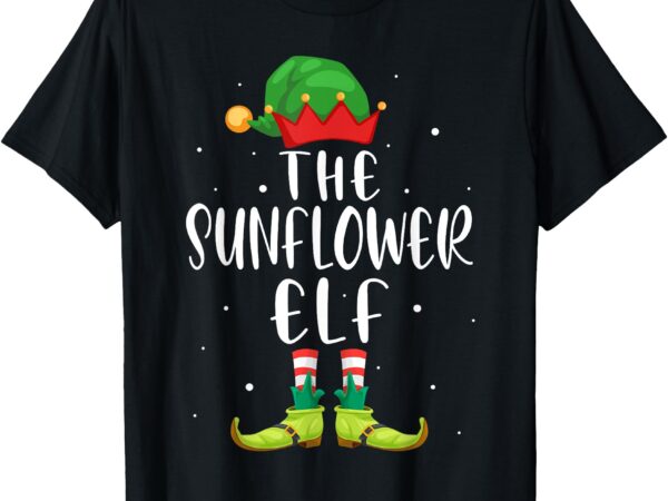 Sunflower elf family matching christmas pajamas t-shirt