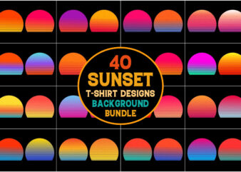 Sunset Gradient Background Bundle