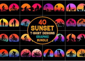 Sunset T-Shirt Graphic Bundle