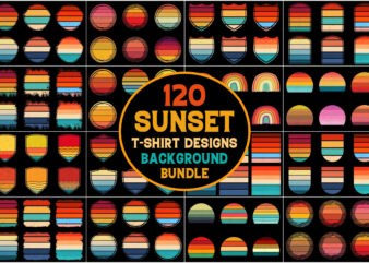 Sunset Vintage Grunge Background Bundle