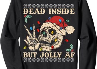 Festive Sarcastic Snarky Skeleton Ugly Christmas Sweater Sweatshirt