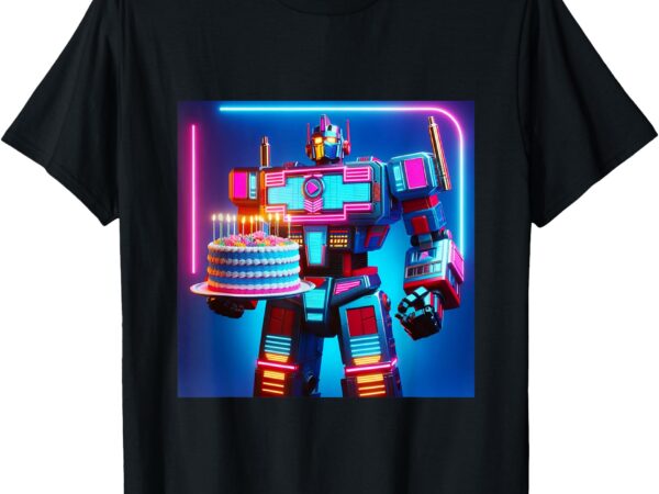 Robot birthday t-shirt