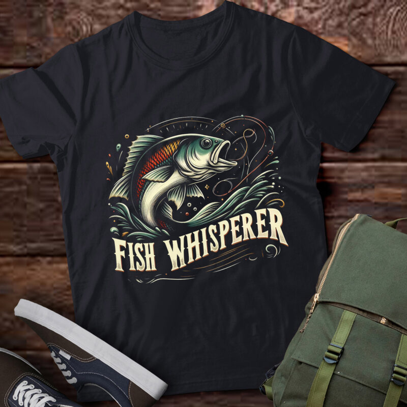 TA10 – Fish Whisperer Funny Fisherman T-Shirt