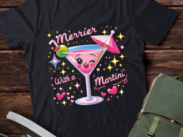 Ta100-merrier with a martini christmas martini sweatshirt