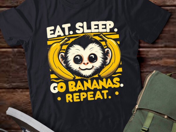 Ta101-banana monkey merch – eat sleep go bananas repeat! t-shirt