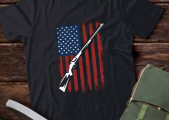 TA104-American Flag Women Men Shotgun Hunting T-Shirt