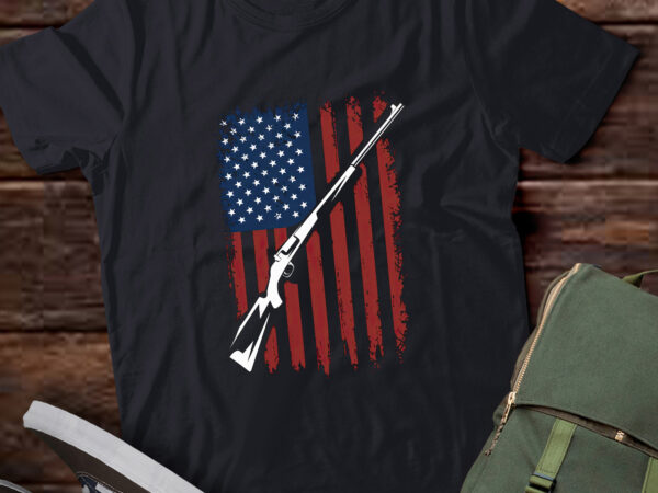 Ta104-american flag women men shotgun hunting t-shirt