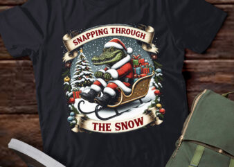 TA112-Alligator Santa, Gator Hunting Christmas T-Shirt