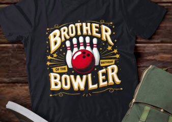 TA122-Brother Of The Birthday Bowler Kid Boy Girl Bowling Party T-Shirt