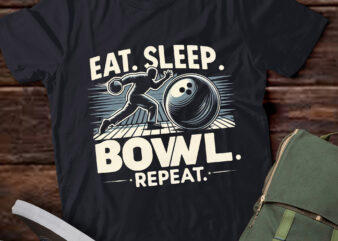 TA125-Bowling. Eat. Sleep. Bowl. Repeat. T-Shirt