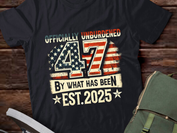 Ta129-officially unburdened by what has been trump victory t-shirt