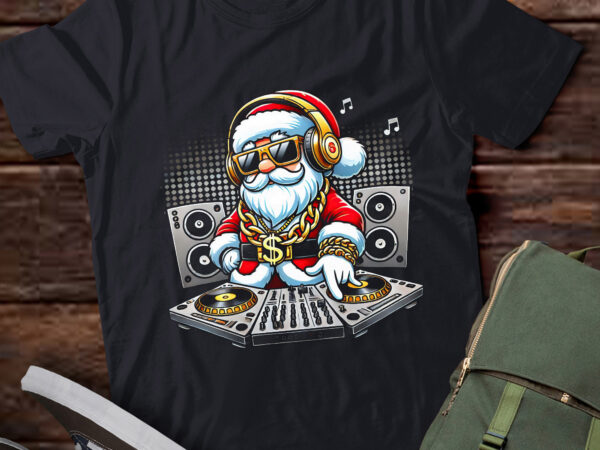 Ta132-hip hop santa dj christmas t-shirt