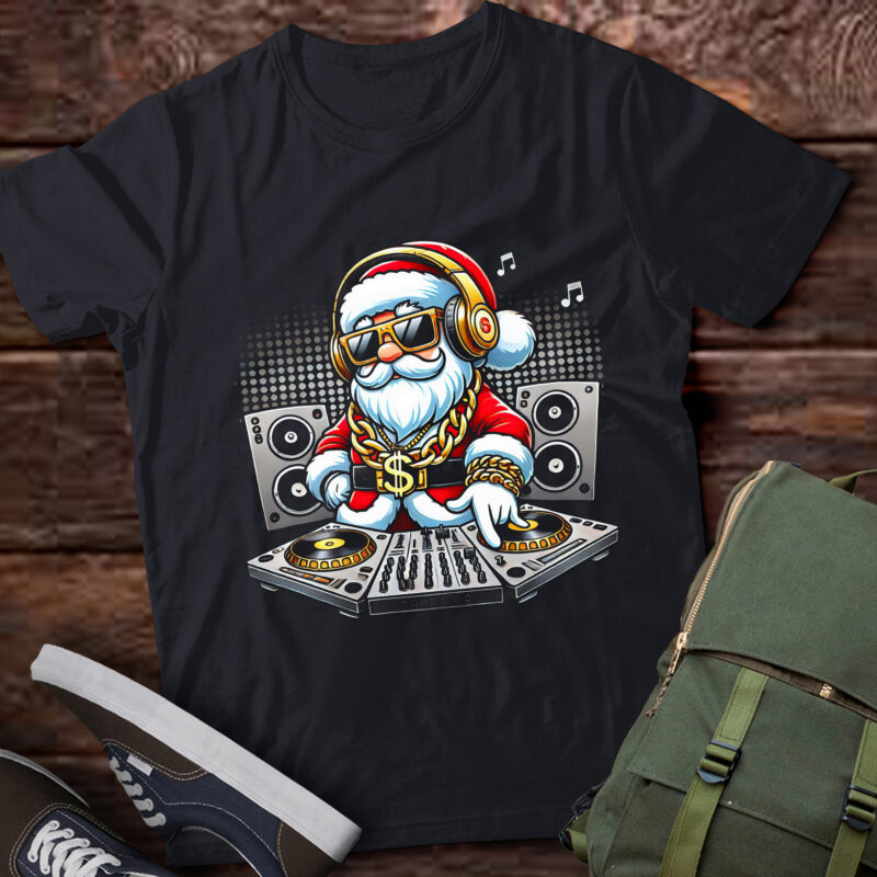 TA132-hip hop santa dj christmas T-Shirt