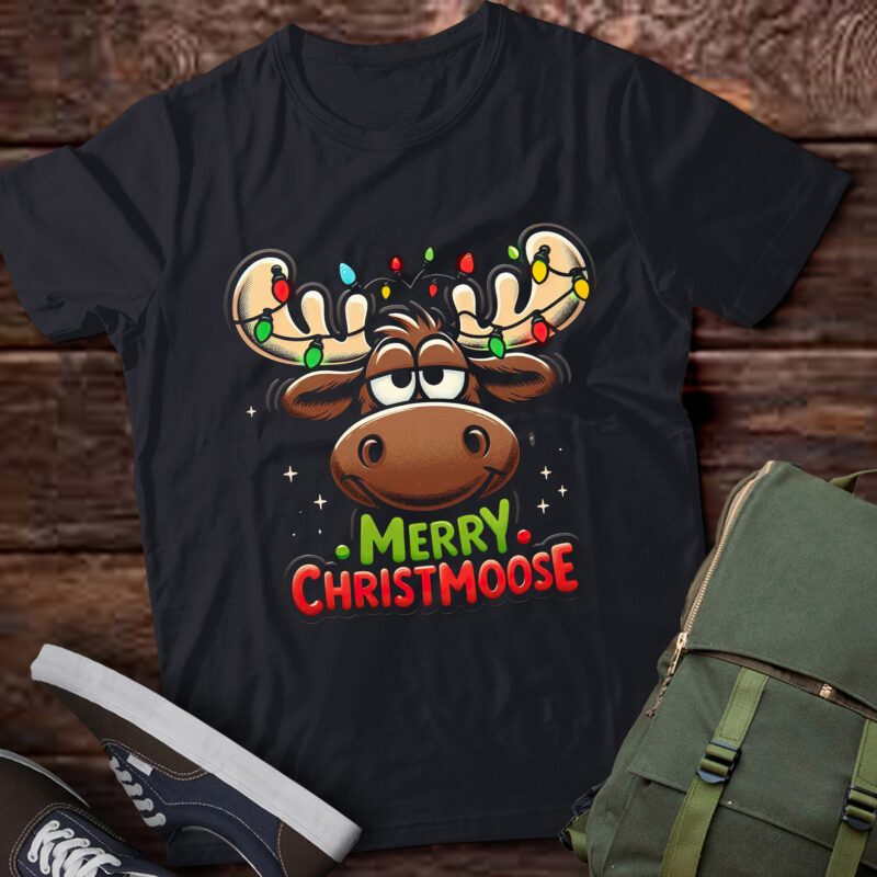 TA138-Christmas Moose Merry Christmoose Men Women T-Shirt