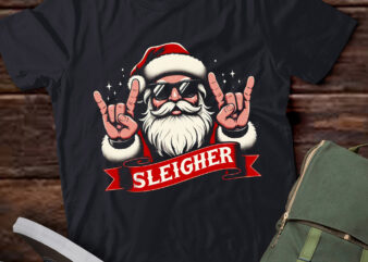 TA16-Christmas Sleigher Santa Rock Xmas T-Shirt