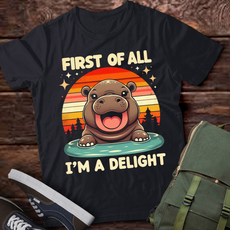 TA23-Moo-Deng First Of All I’m A Delight Vintage T-Shirt