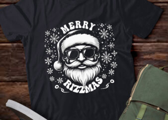 TA42-Merry Rizzmas Kids Teens School Funny Christmas Santa Claus T-Shirt