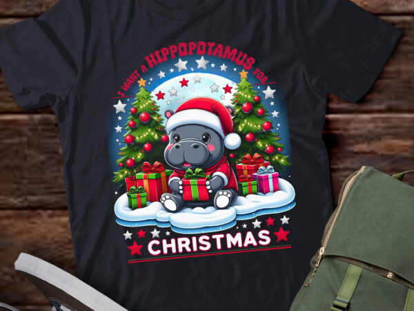 Ta48-christmas tree hippopotamus xmas hippo lover team santa long sleeve t-shirt