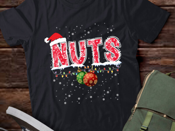 Ta53-chest nuts matching chestnuts funny christmas couples nuts t-shirt