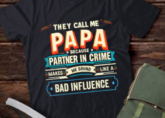 TA58-Funny Grandpa Papa Partner In Crime Dad T-Shirt