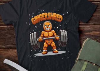 TA69-Gingershred Funny Gingerbread Man Gym Bodybuilding Christmas T-Shirt